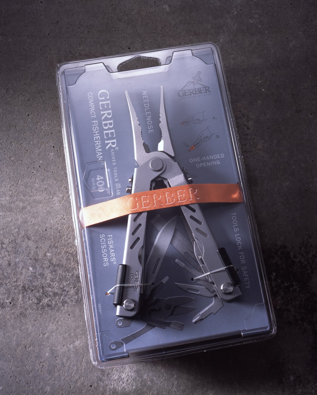 Gerber compact fisherman packaging design