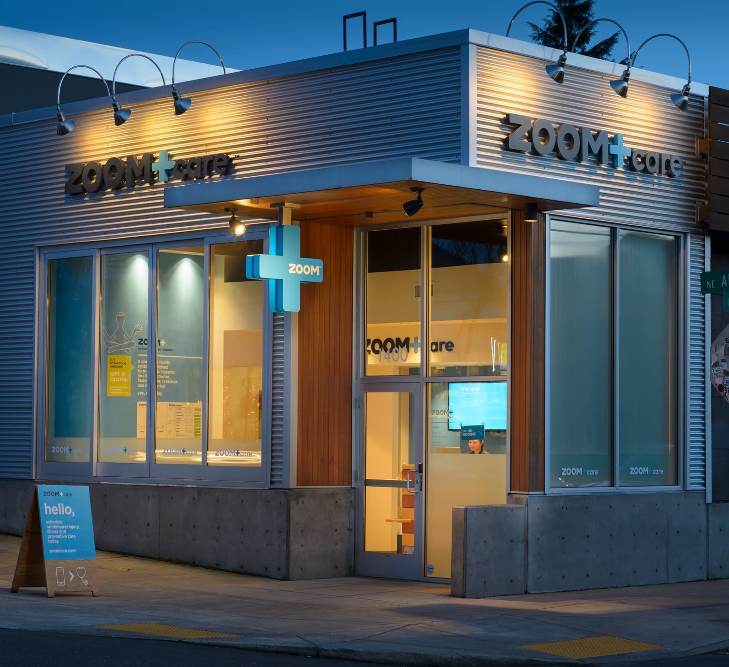 Zoom+ urgent care retail identity design