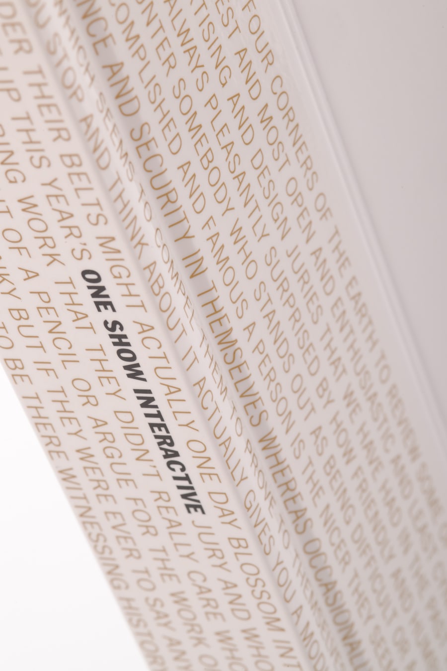 One Show Annuals book design spine detail