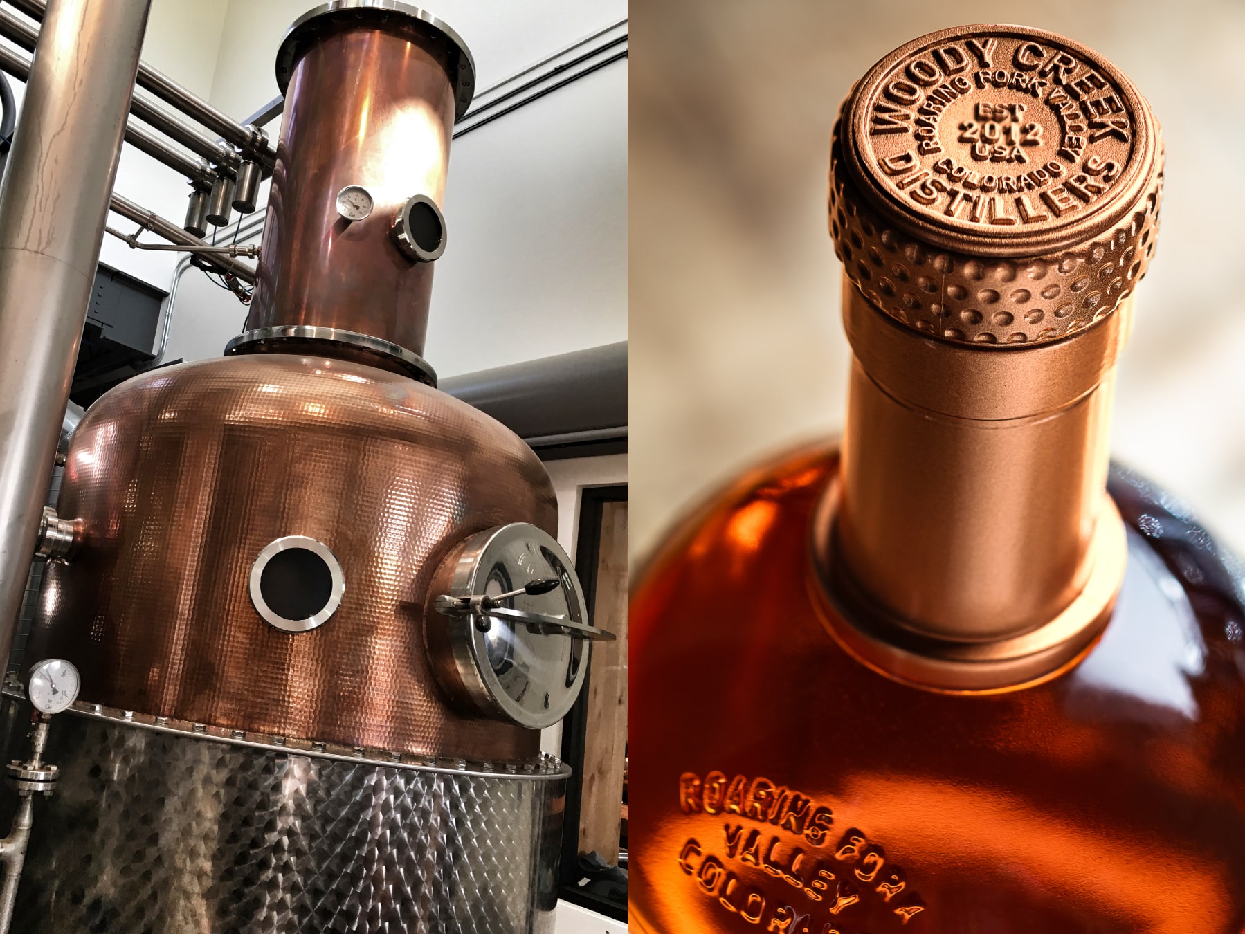 Woody Creek Distillers cap design detail