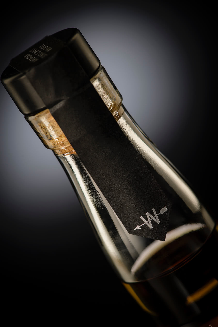 Westward Whiskey - whiskey bottle neck band detail