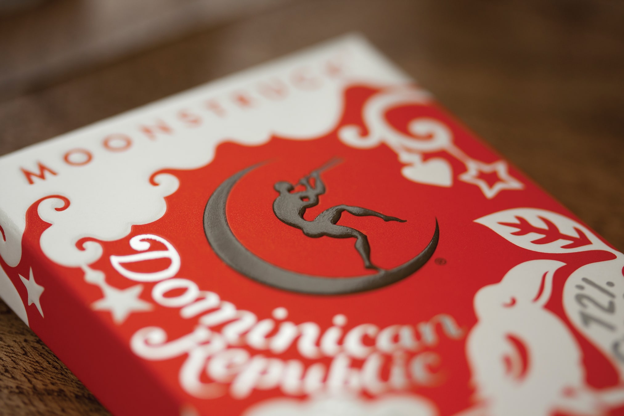 Moonstruck Chocolate Dominican single origin bar packaging design