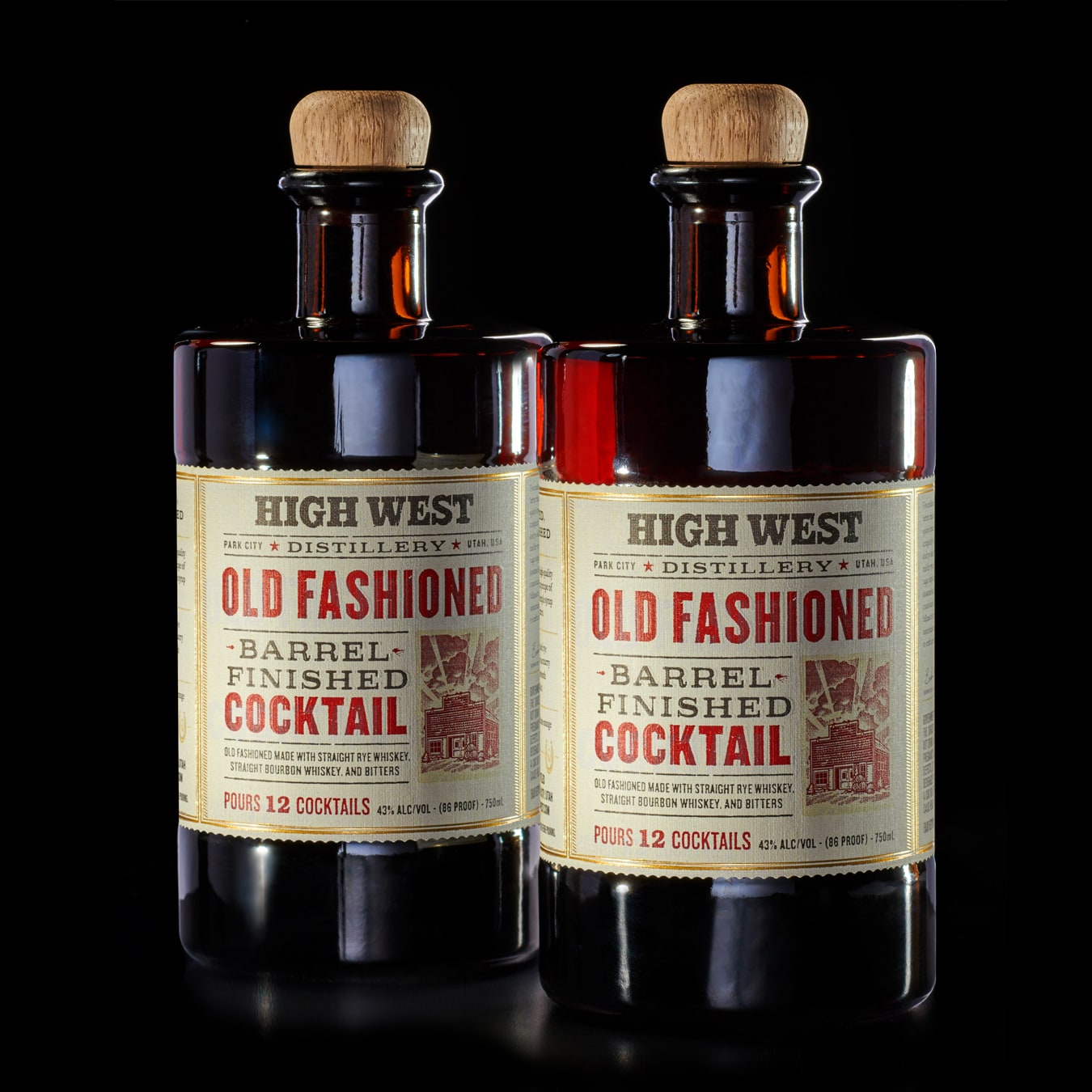 High West Distilling Old Fashioned ready-to-pour cocktail bottle group