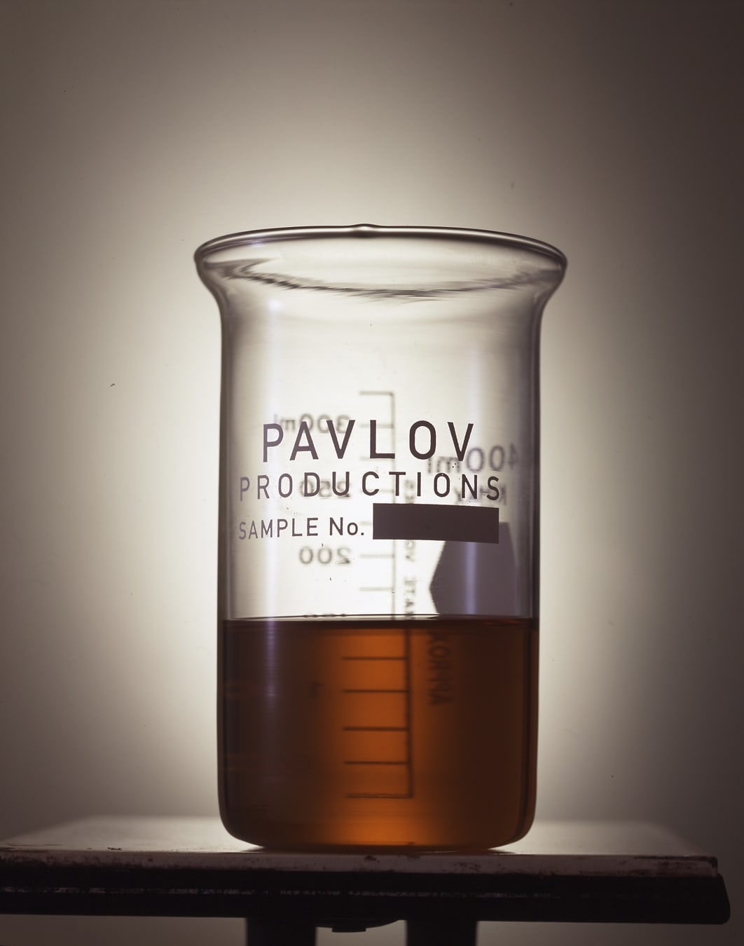 Pavlov Productions identity design beaker