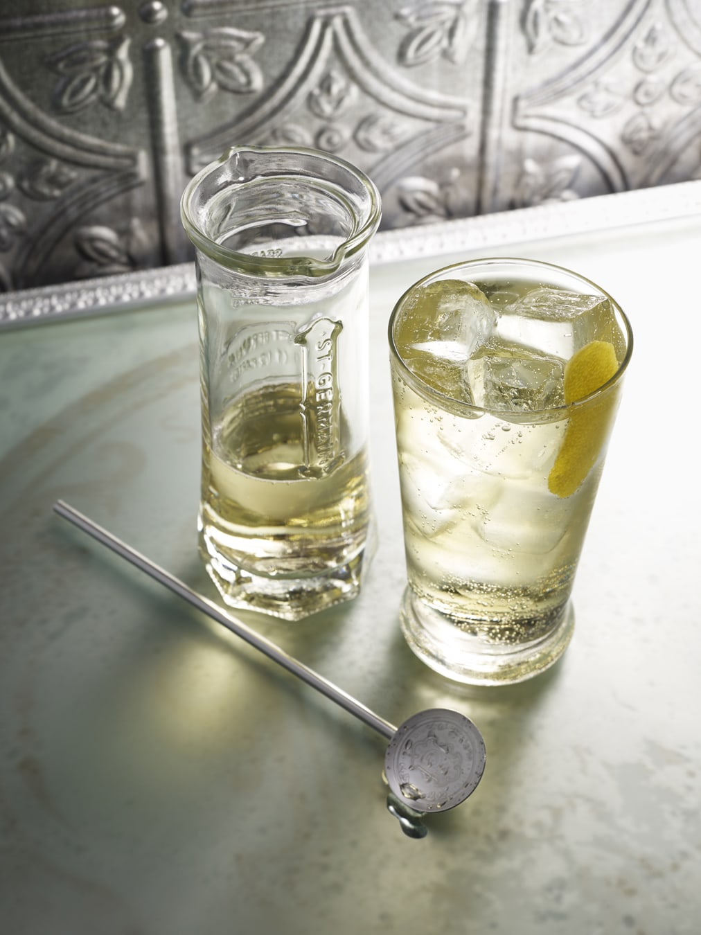 St-Germain spirits promotion mini carafe design