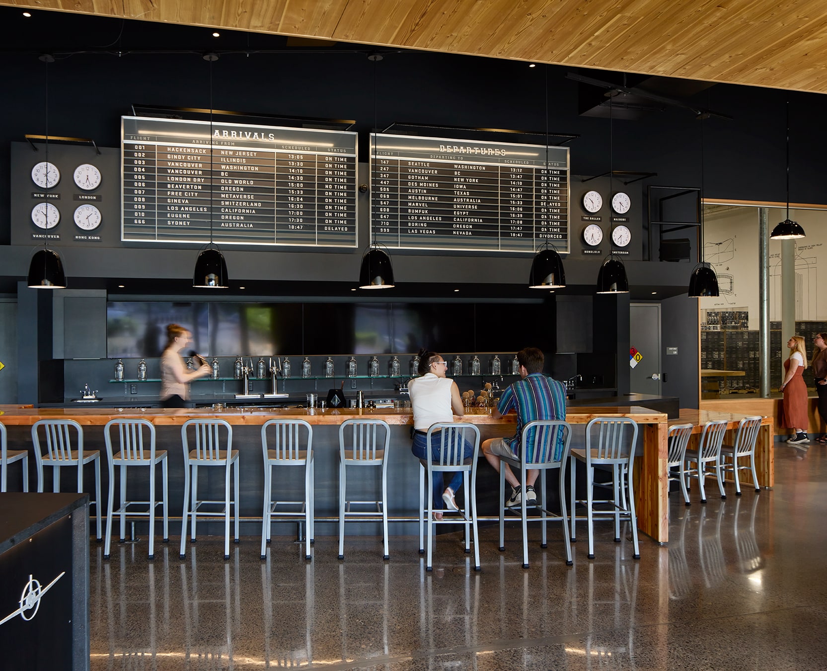 Aviation Gin Tasting Room bar