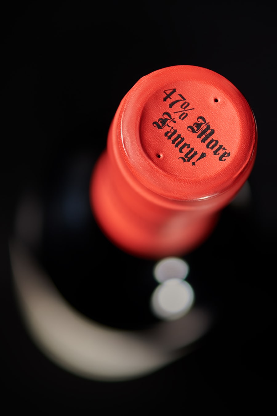 Chronicle Wine bottle capsule design close up - 47% More Fancy!