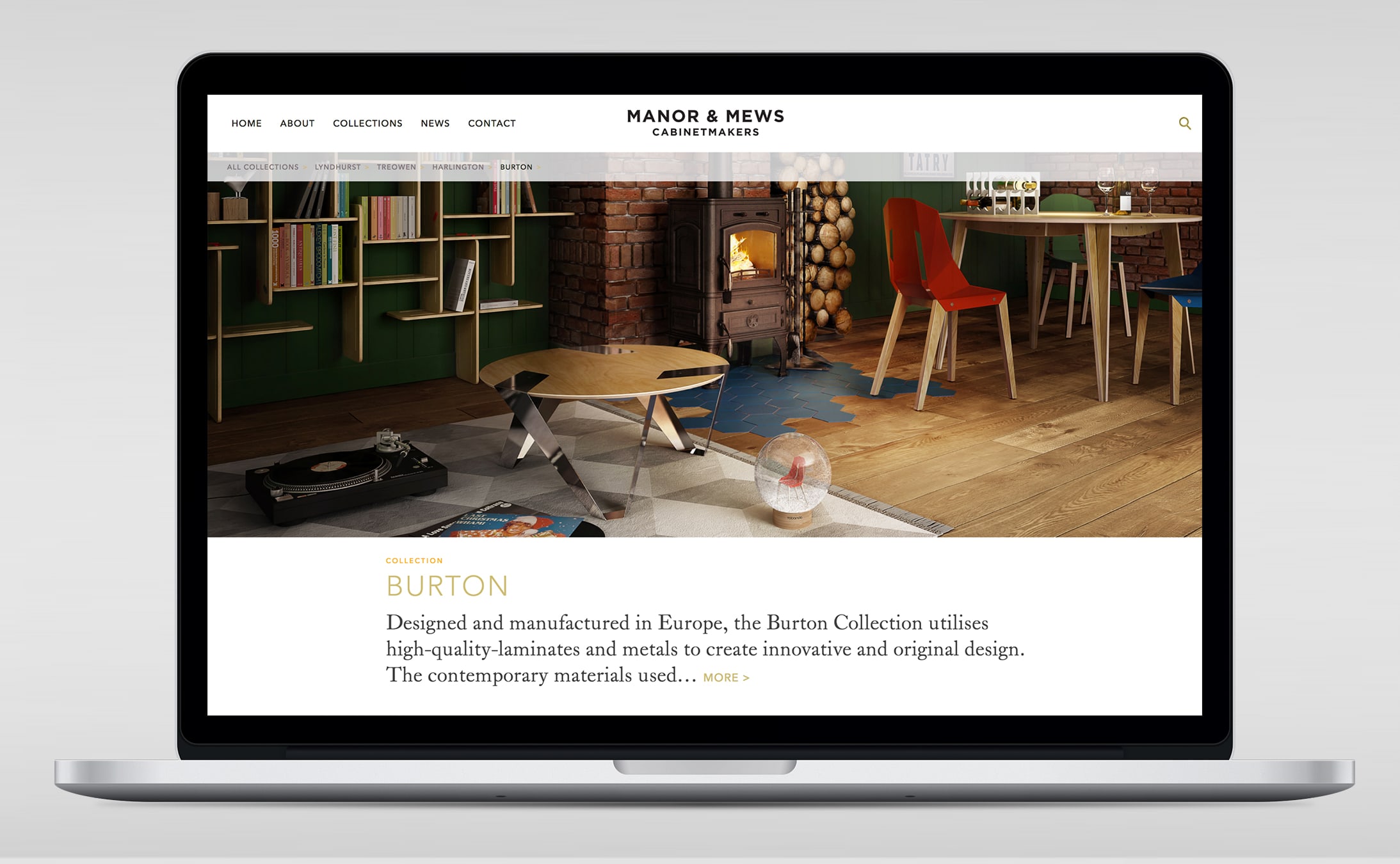 Manor & Mews website design development