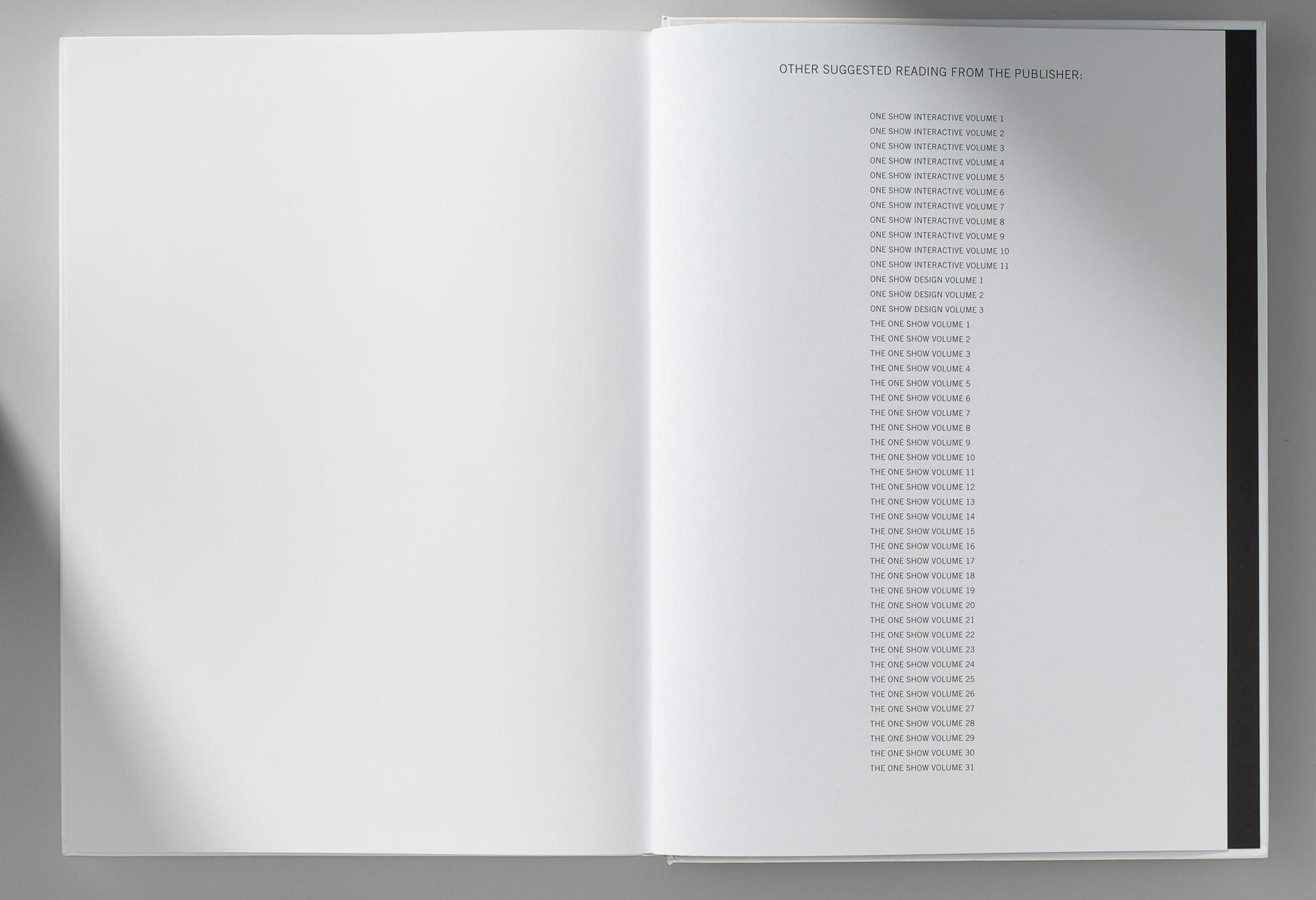 One Show Annuals book design spread
