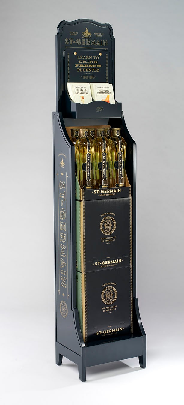 St-Germain spirits floor display POS design