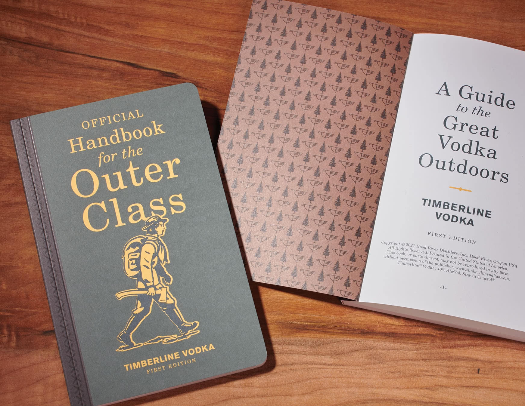 Timberline Vodka promotion Handbook for the Outer Class book cover