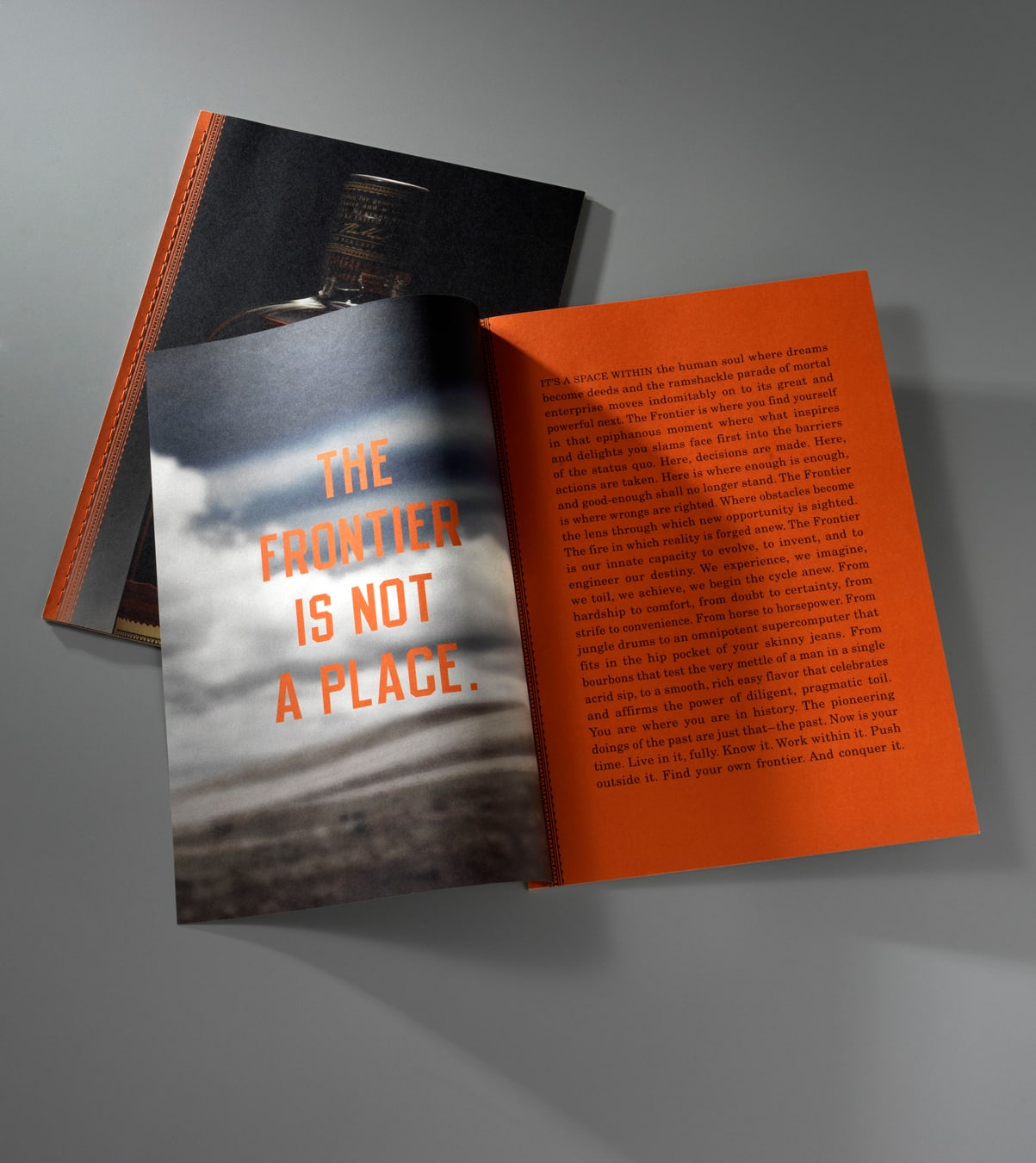 Bulleit Bourbon brochure design spread