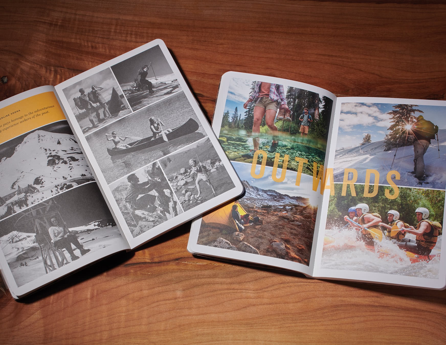 Timberline Vodka promotion book spread