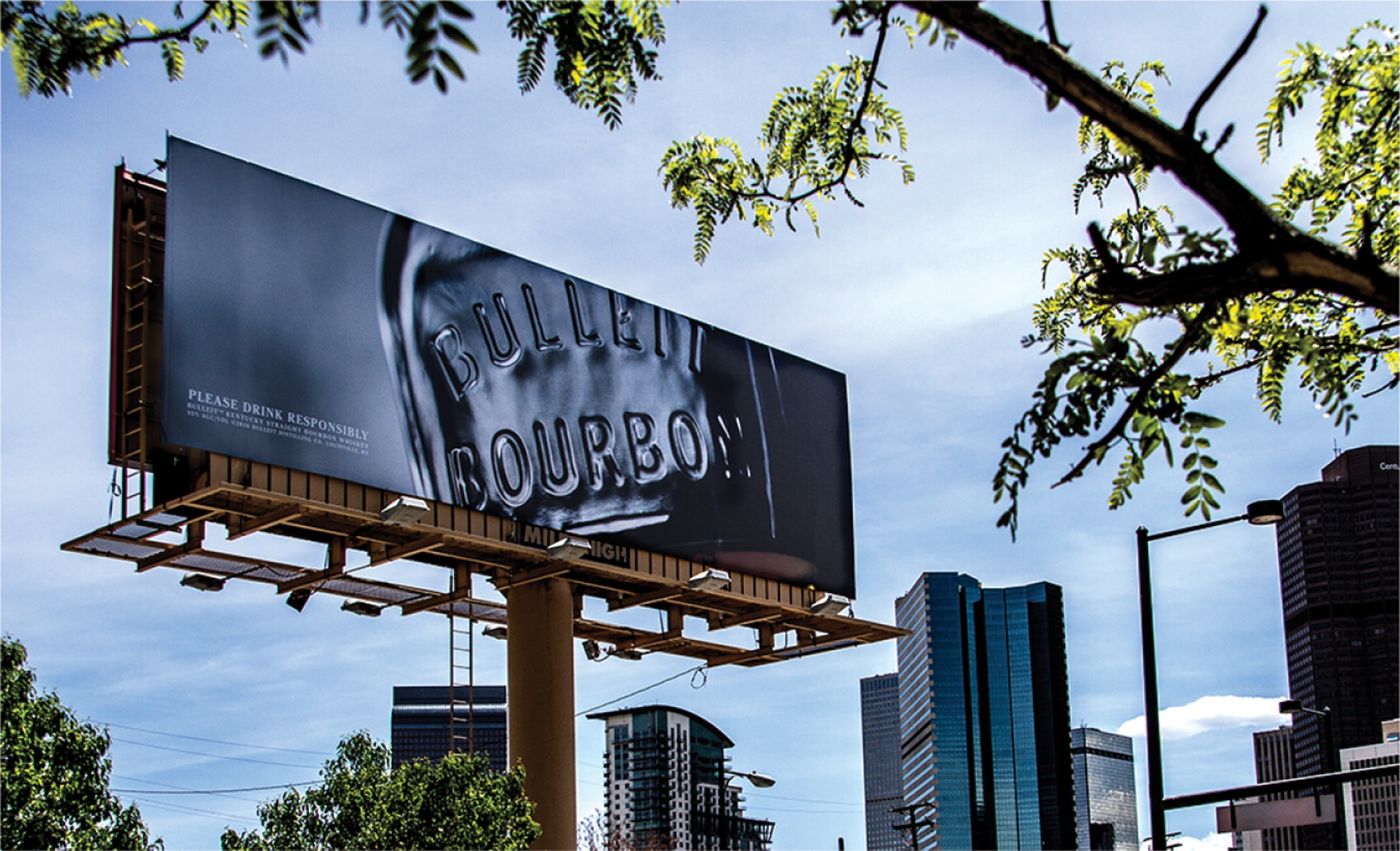 Bulleit Bourbon billboard OOH advertising design