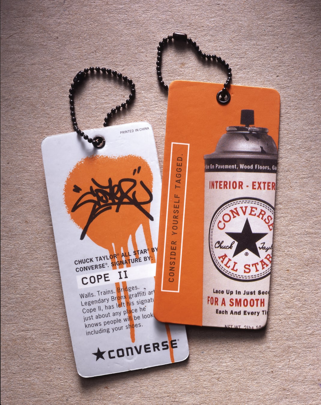 Converse graffiti hang tag design
