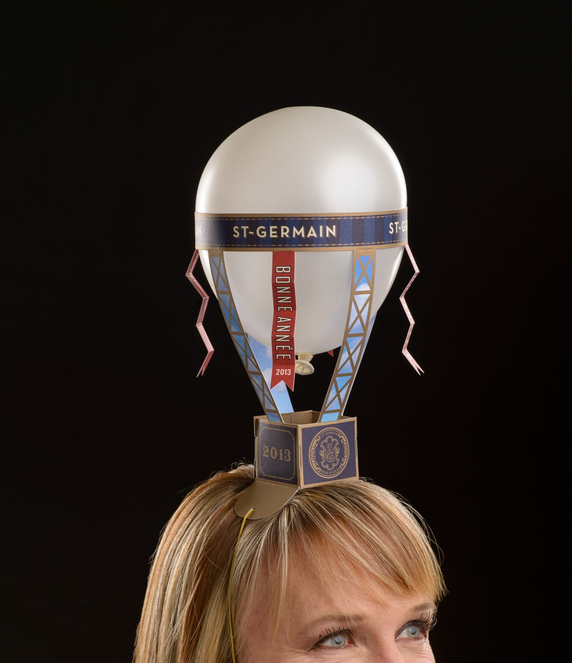 St-Germain spirits promotion bonne annee balloon party hat design