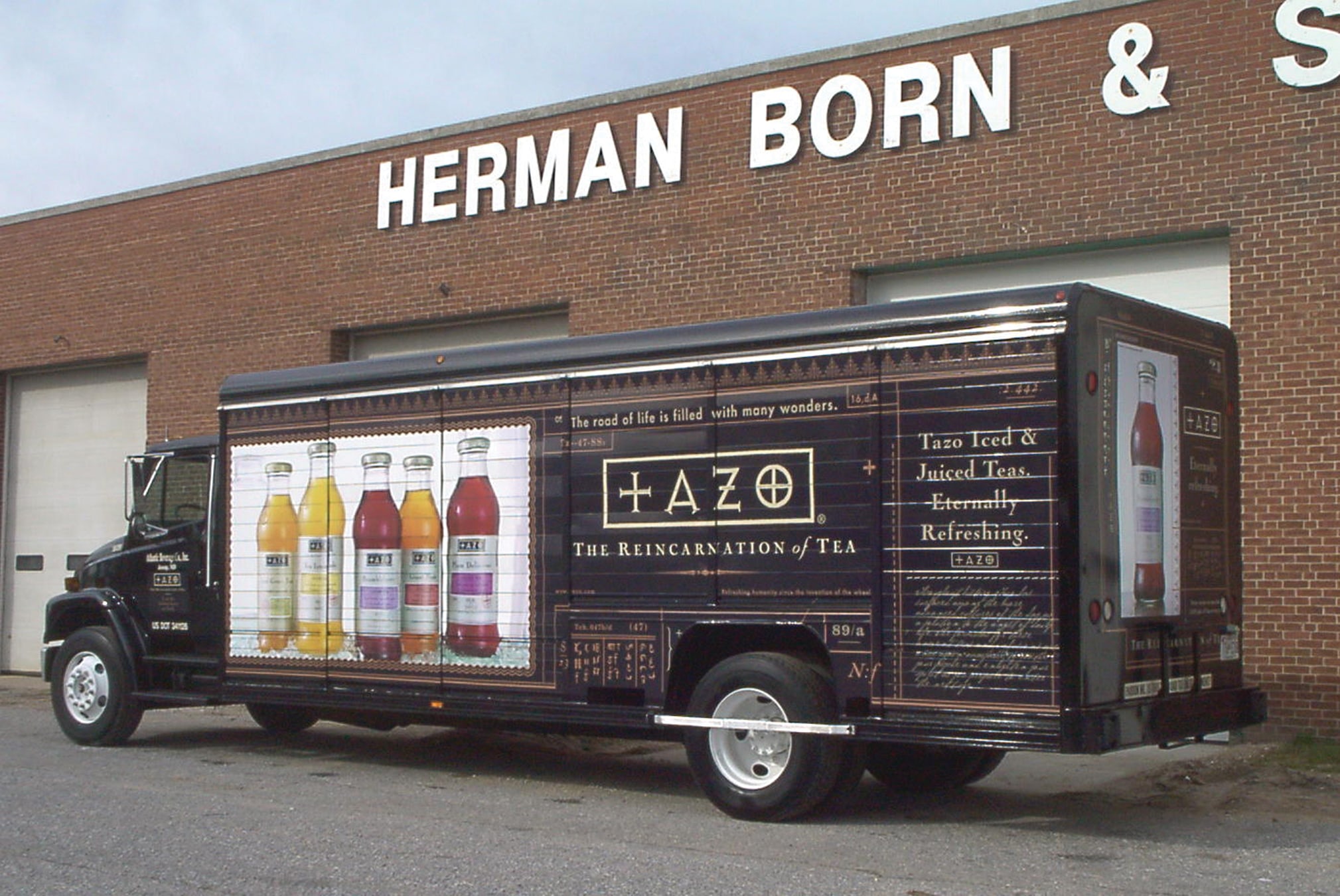 Tazo Tea identity design delivery truck