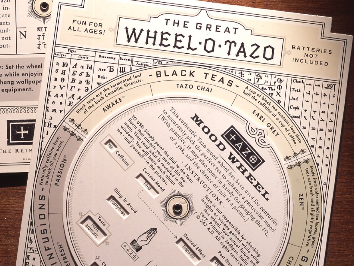 Wheel of Tazo Tea Branding