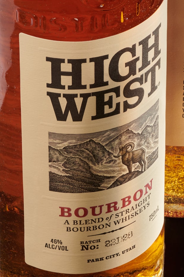 High West Bourbon bottle label design
