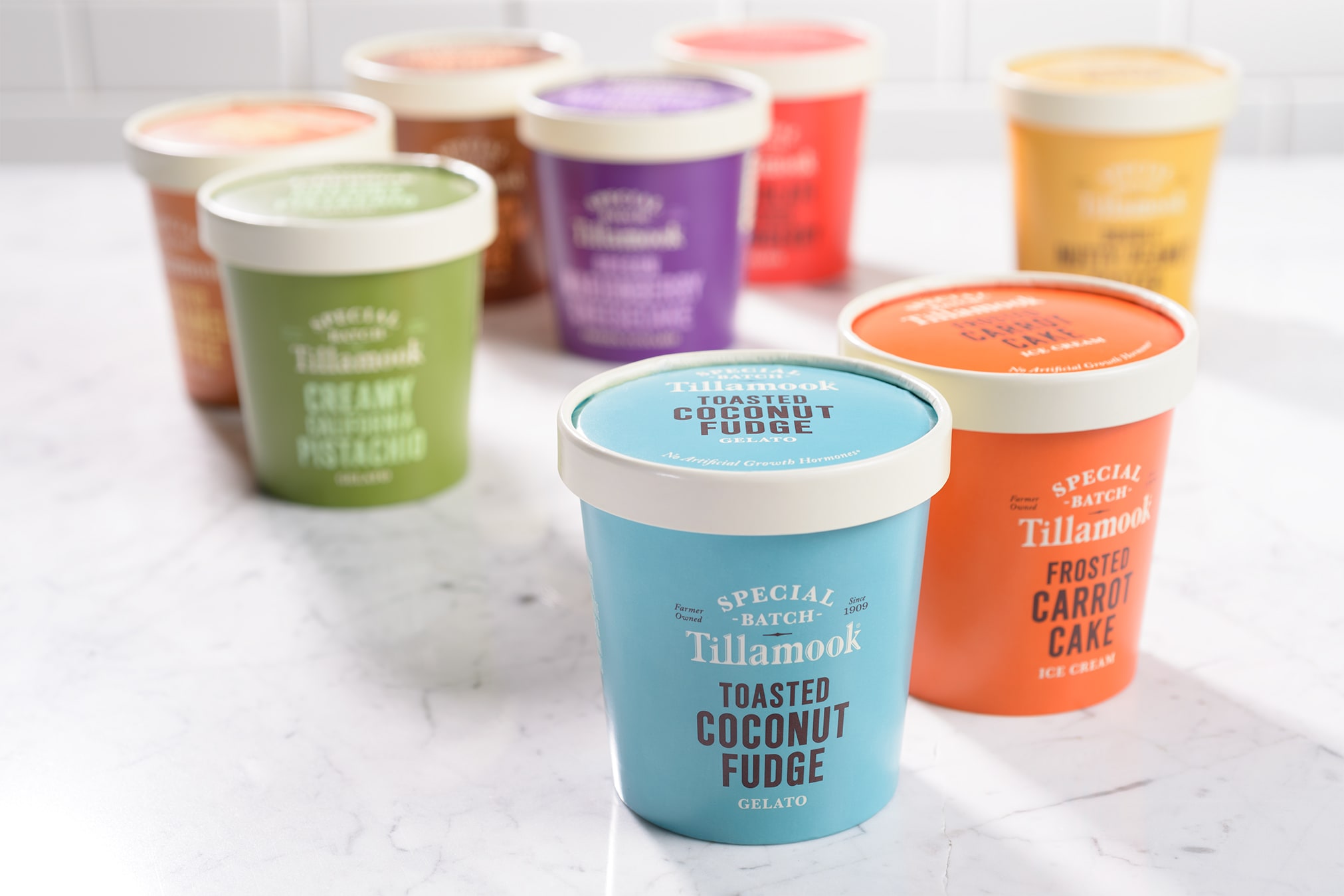 Tillamook Special Batch gelato packaging design